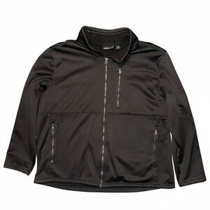 Swiss Tech Black Softshell Fleece Full Zip Up Jacket